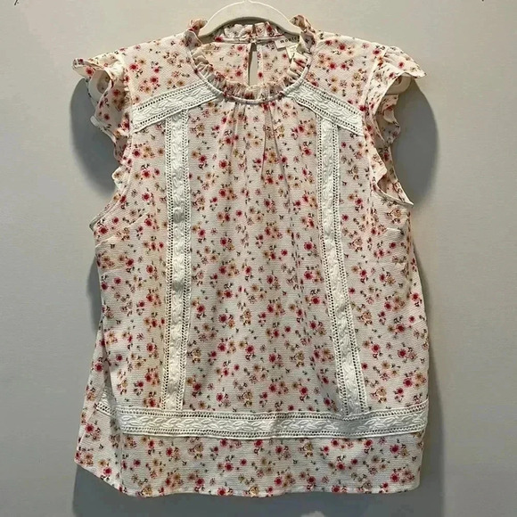 Monteau Cream Floral Top - Picture 1 of 7